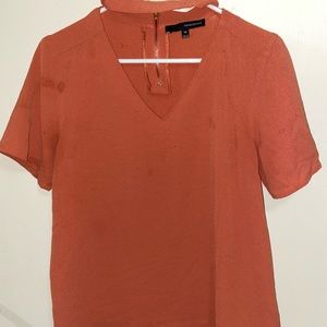 Deep orange blouse